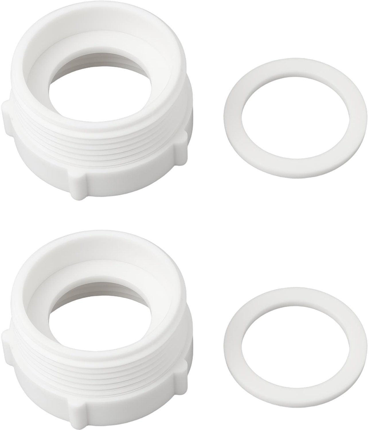 Afvalextension 2 Stks - Draad 1-1/4 inch / 1-1/2 inch - Hoogte 26,5 mm - Binnendiameter 42 mm - Eenvoudige installatie - Geschikt voor badkamerarmaturen - Afvoerbuis
