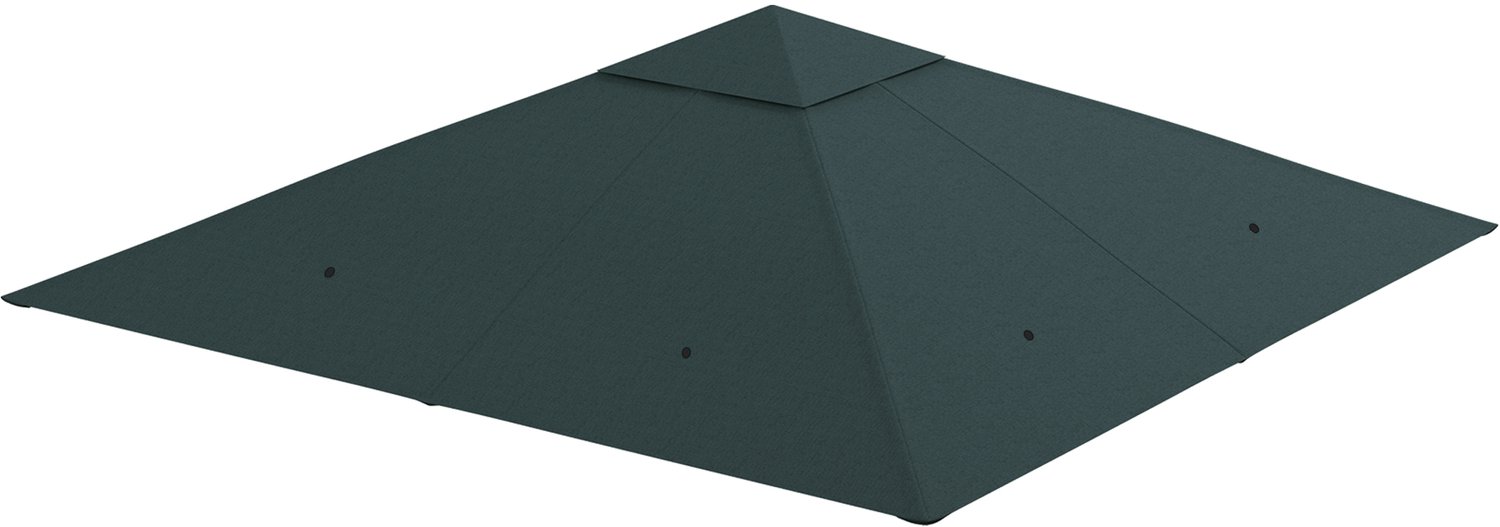 vervangingsdak voor paviljoen 3 x 3 m waterafstotend paviljoendak UPF30+ vervanghoes voor tuinpaviljoen reserveonderdelen van Polyester stof, 180 g/m², Groente