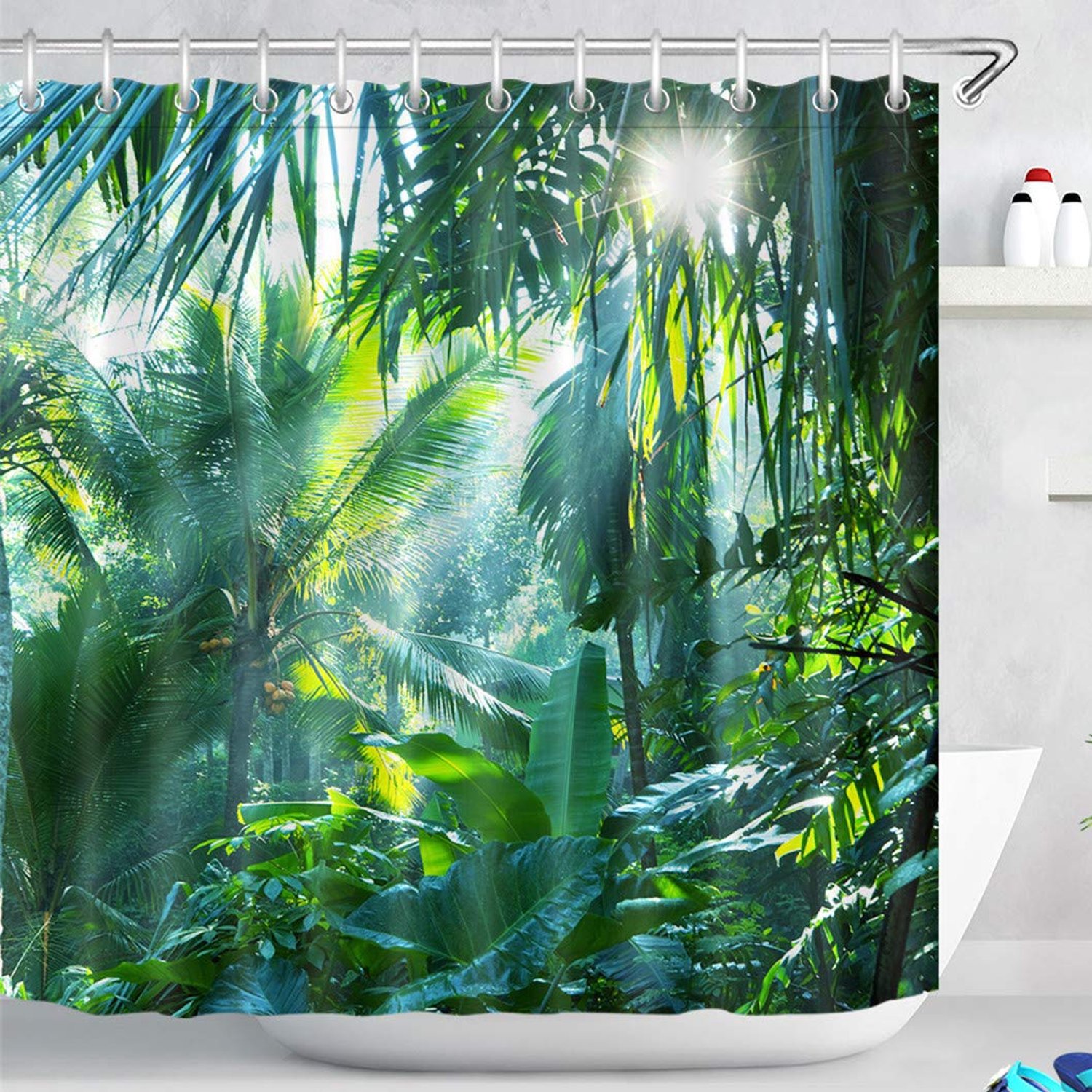 Tropisch Douchegordijn 240x200 cm Waterafstotend