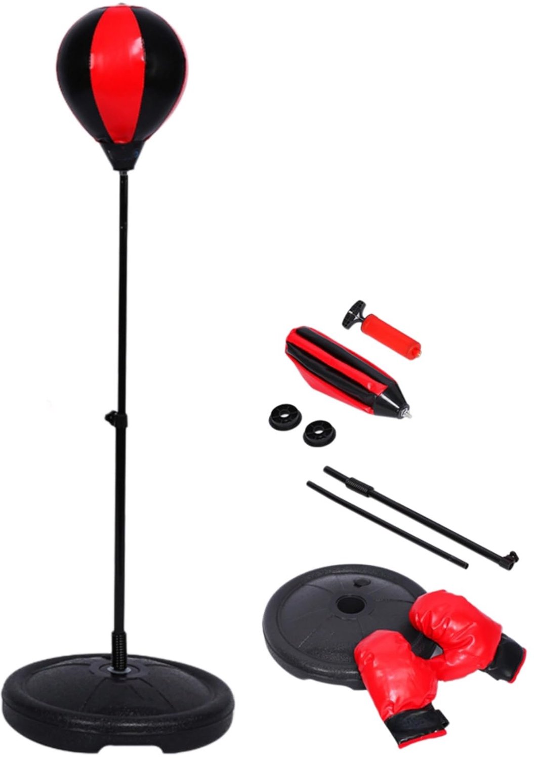 Verstelbare Punching Ball met Handschoenen en Pomp voor Training