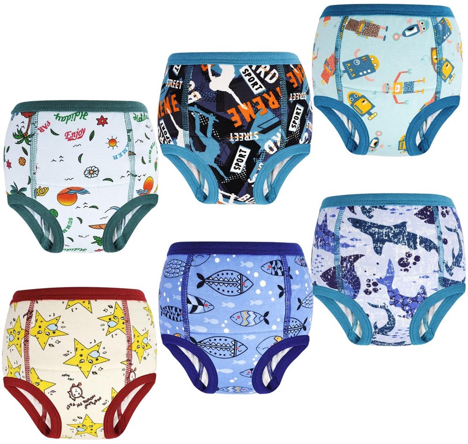 Training Pants voor Kinderen - 6 Stuks, Absorberend