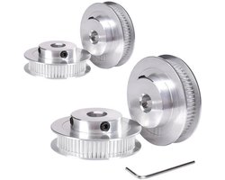 GT2 Tandriemschijf 80 Tanden,Boring 8 mm,Breedte 6 mm,GT2 80T Timing Belt Pulley Bore 8 mm,voor 3D Printer en CNC 6 mm Breedte GT2 Tandriem.(4 stuks)
