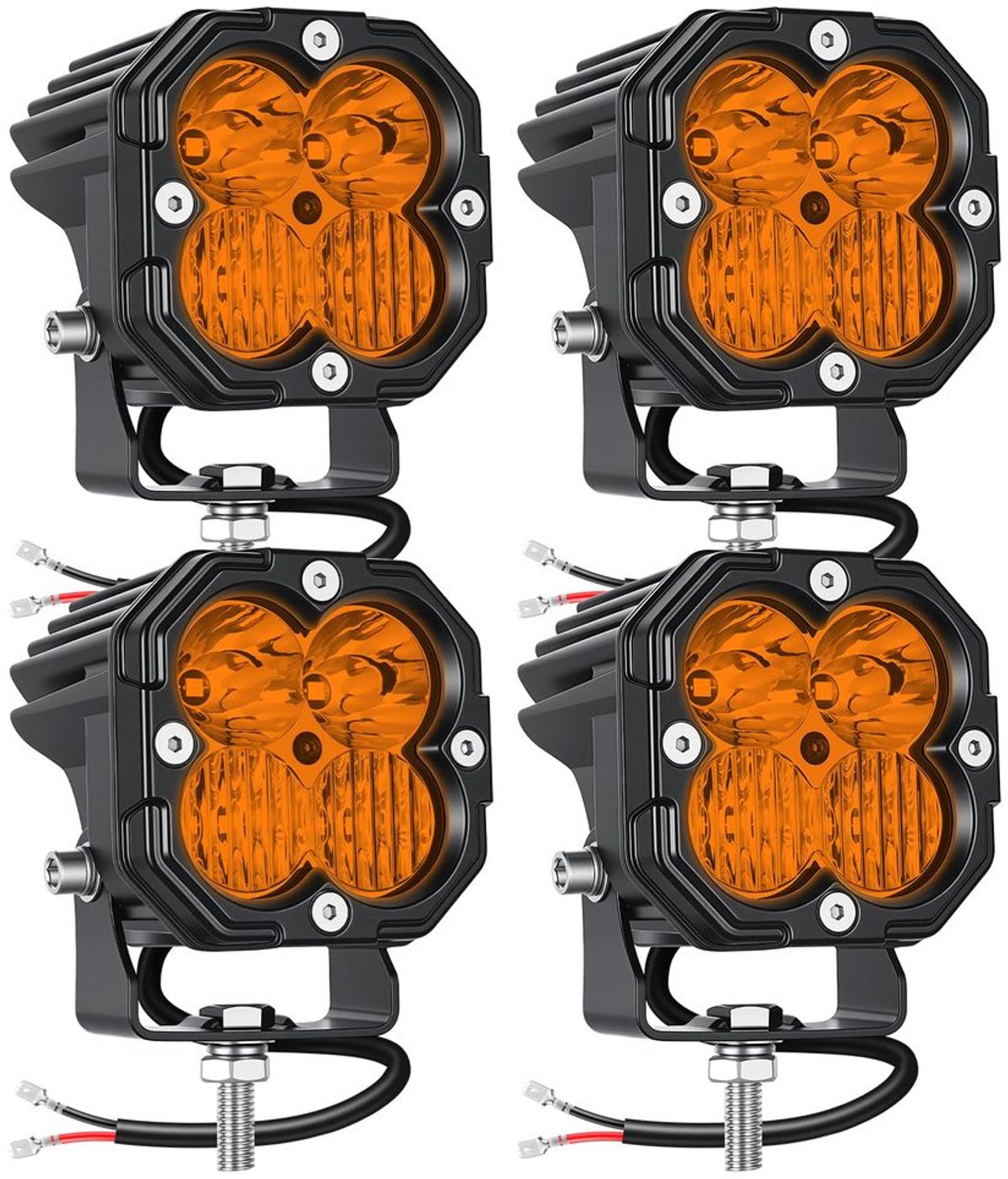 Set van 4 LED Werklampen met IP67 Waterdichtheid
