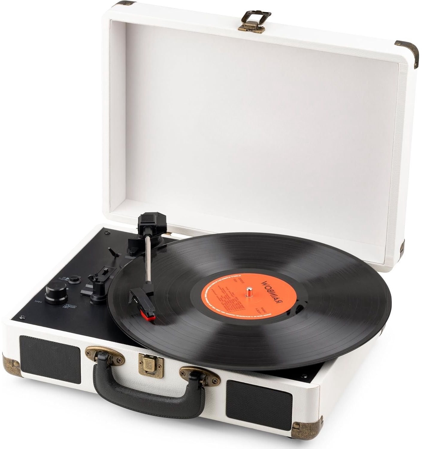Platenspeler Bluetooth - CD Speler met Speakers - Vintage - Met Bluetooth - Crème