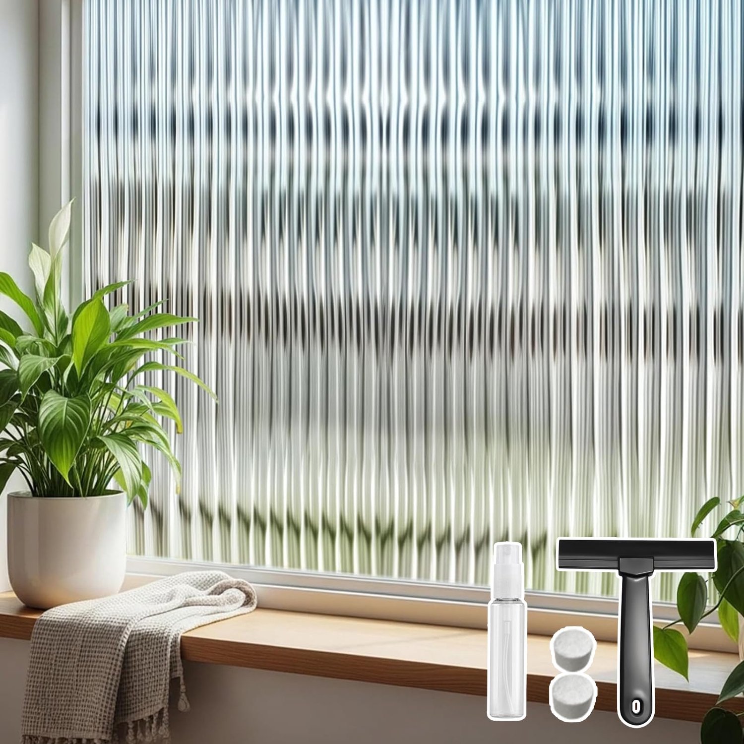 Decoratieve Privacy Strip Raamfolie 30 x 100 cm