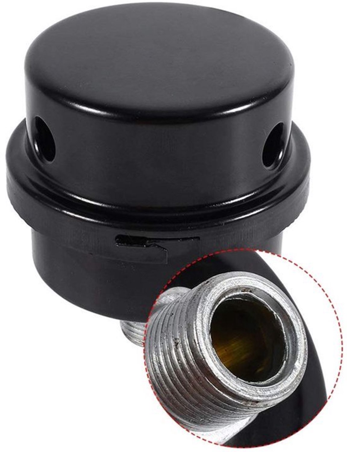 Luchtcompressor Oliefilter Onderdelen Uitlaatdemper, 3/8 "16mm Metalen Silencer Luchtcompressor Inlaat Draad voor Luchtcompressor Reserveonderdelencompressor Luchtfilter