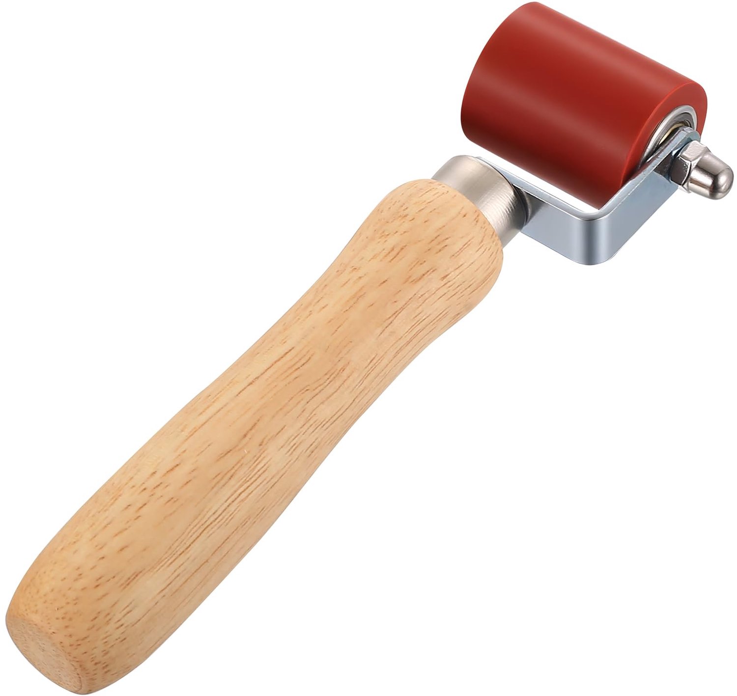 Naadroller 40mm - Siliconen Roller - Houten Handvat - Hoog Temperatuur Bestendig - Ergonomisch Ontwerp - Slijtvast Rubber - Lasroller
