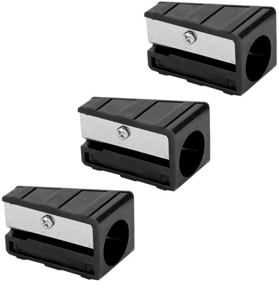 Draagbare mini biljartkeu-trimmer - Puntenslijper voor keu-tip - Set van 3 stuks - Rood en zwart - Reparatietool voor biljartkeu - Geschi... — afbeelding 2