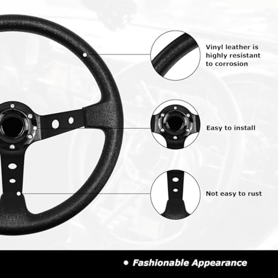 Racing Stuurwiel voor Gaming - 34,5 cm - Zwart — afbeelding 3
