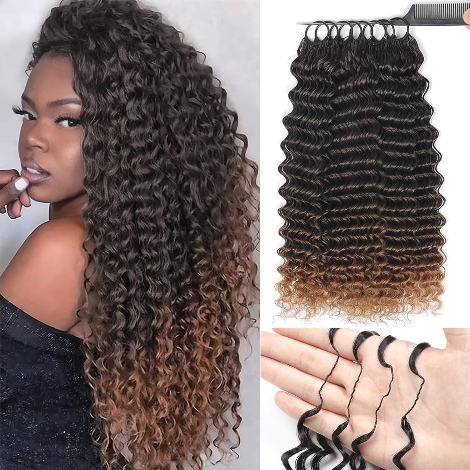 22 Inch Deep Wave Ombre Haartressen voor Vrouwen