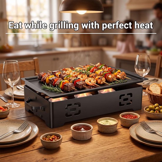 BBQ Warmhoudplaat met Houtskoolschaal - Aluminium — afbeelding 4