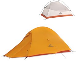 Naturehike Cloud Up 1 BASE – 1 persoons tent – Lichtgewicht tent – Incl. grondzeil – 210T 3000MM – Outdoor – Waterdicht – Kampeertent – Trekkerstent – Koepeltent – Oranje