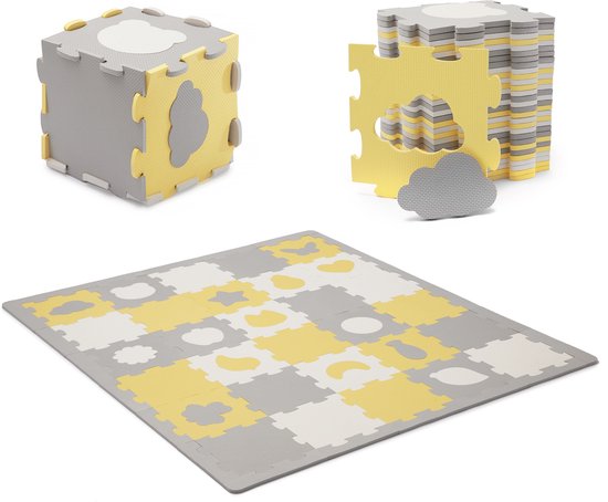 Kinderkraft LUNO SHAPES 3D Schuimmat Puzzelmat