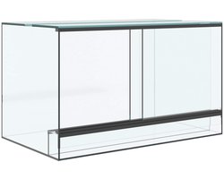 vidaXL - Terrarium - met - opslag - Transparant - 50 - x - 30 - x - 30 - cm - Glas
