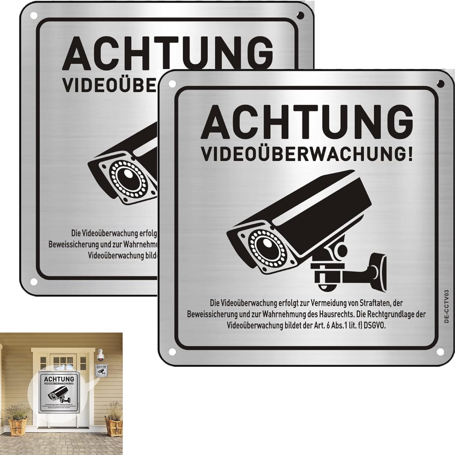 Reflecterende Video Surveillance Bord van Aluminium