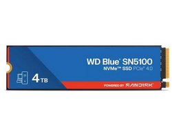 Sandisk Ssd Wd Blue Sn5100 4Tb Nvme Voor Pc En Laptops, Ideaal Voor Games En Werk