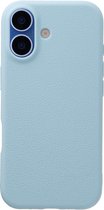imoshion Hoesje - Geschikt voor Apple iPhone 16 - Texture Backcover - Lichtblauw