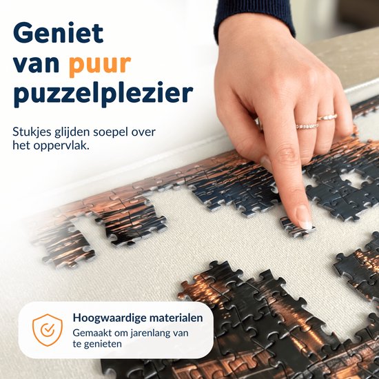 PuzzlePro Puzzelkoffer (Comfort) - 1500 stukjes - 93x63cm - Puzzelmap - Portapuzzle - Puzzeltafel - Puzzelbord - Puzzelmat - Puzzelplaat - Puzzelplank — cadeau in Spellen & Speelgoed - foto 7