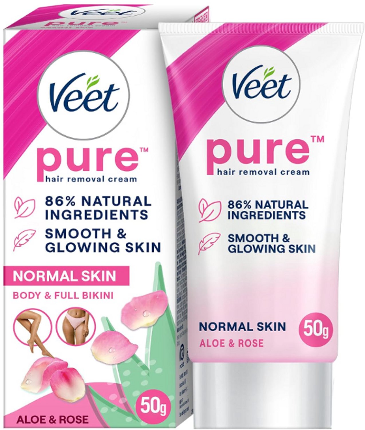 Veet Ontharingscrème Normale Huid – 50 g – Ontharingscrème voor Benen en Lichaam