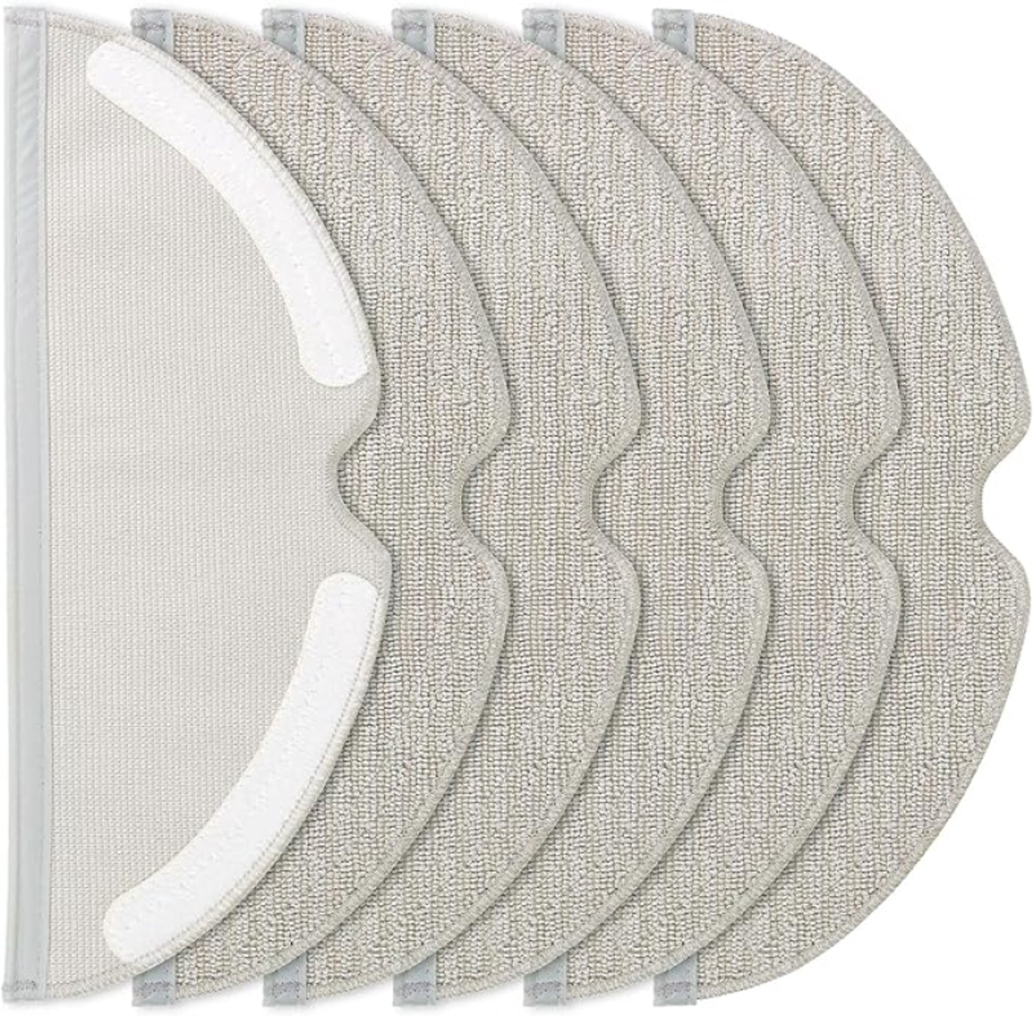 6 Stuks Reinigingsdoeken voor Roborock Q5 Pro/Q5 Pro+/Q8 Max/Q8 Max+/S5/S5 Max/S6/S6 Pure/S6 MaxV/Q7/Q7 Max Robotstofzuiger, Herbruikbaar en Wasbaar, Microvezel