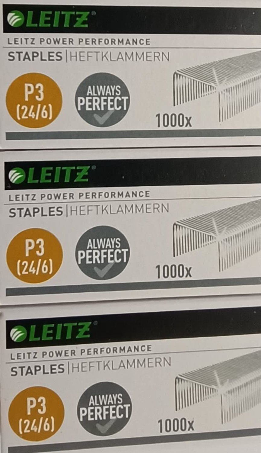 Leitz nietjes 24/6 mm, 1000 stuks, gegalvaniseerd