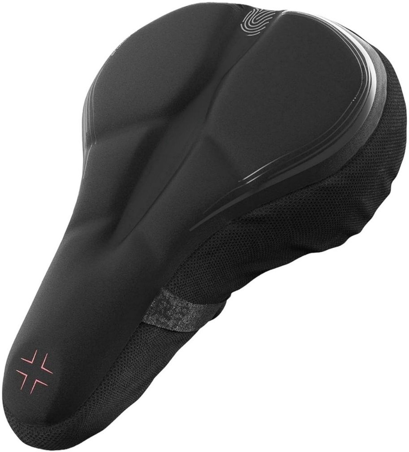 Zolvano® Fietszadel Comfort Gel - Ergonomisch Zadel - Lange Fietsritten -Zwart met rood