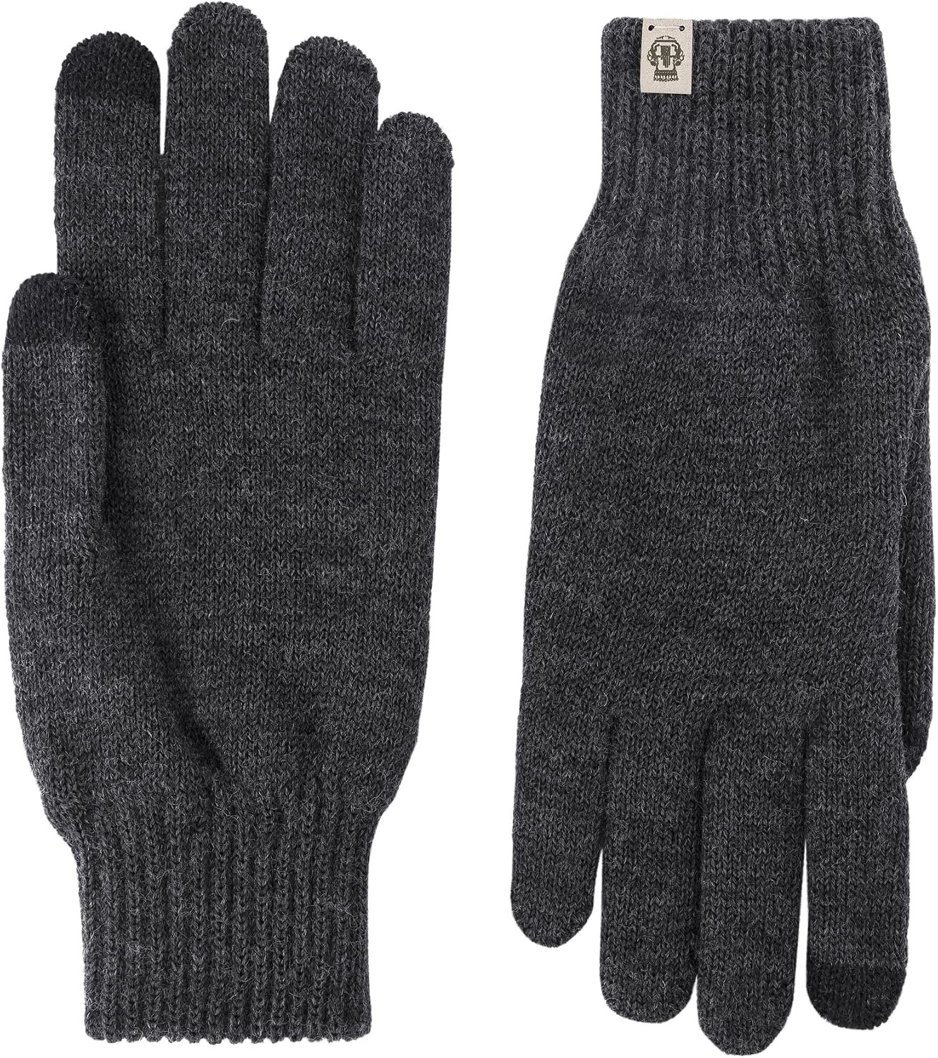 Roeckl Heren Touchscreen Winterhandschoenen van Scheerwol Antraciet