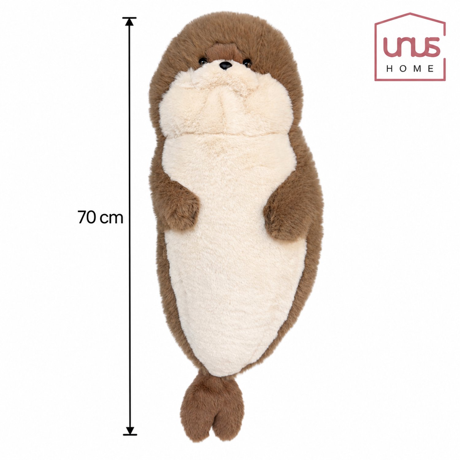UNUS Knuffel zeehond bruin 70cm groot zacht pluchen dier