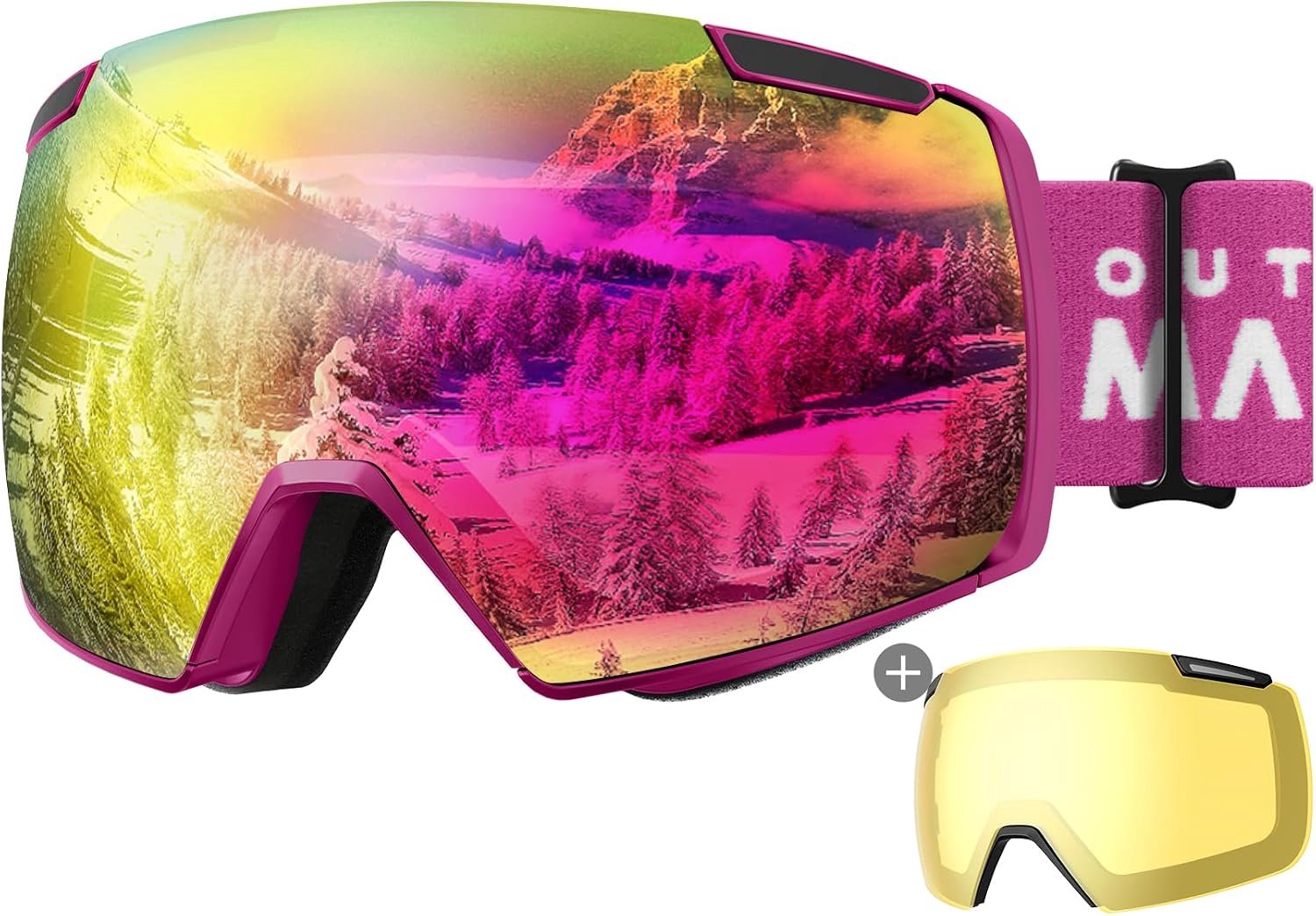 Merkloze Ski- & Snowboardbril - Frameloos, Magnetisch Verwisselbaar, OTG