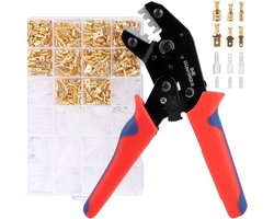VFANDV Krimptang Set met 300 Platte Connectoren (0.5-2.5 mm²)