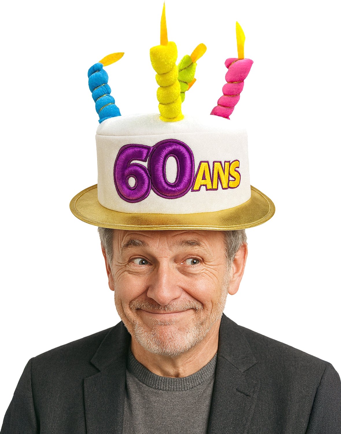 SURPRISEZ VOUS - Verjaardagshoed voor volwassenen leeftijd 60