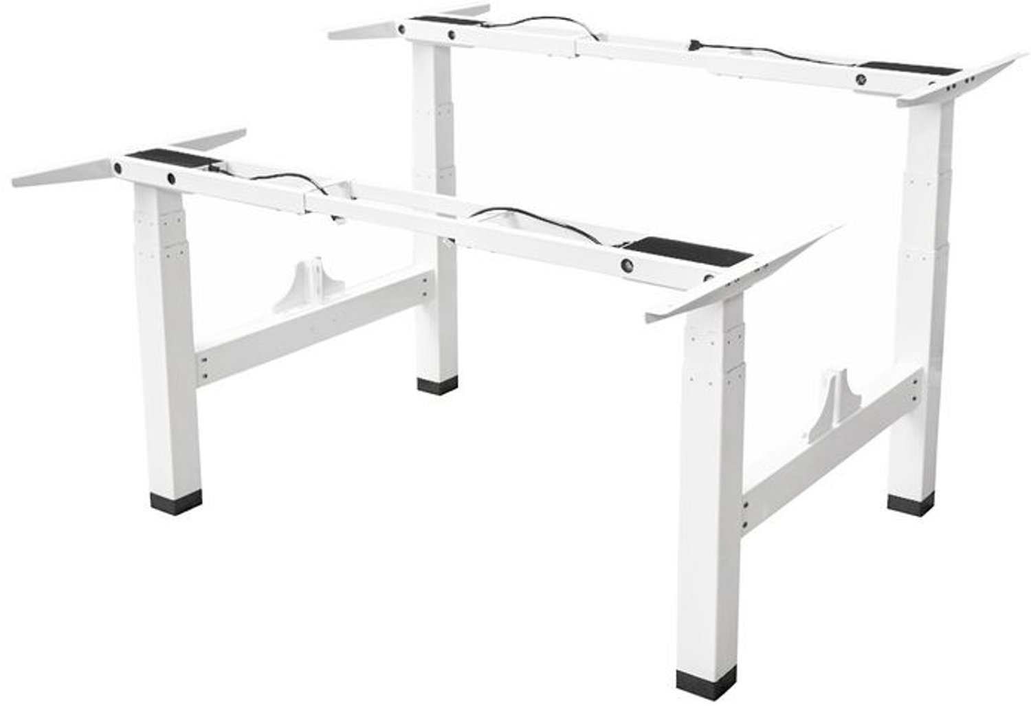 Sedero Elektrisch verstelbaar duo bureau - 180x80 cm - Two dual motor - Wit / Antraciet