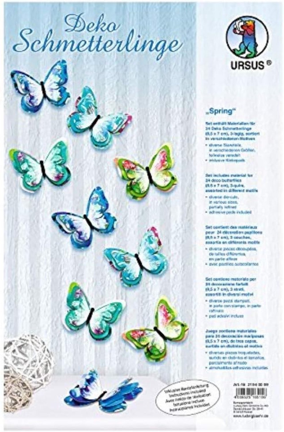 Decoratieve Vlinderveer Knutselset - 24 Stuks