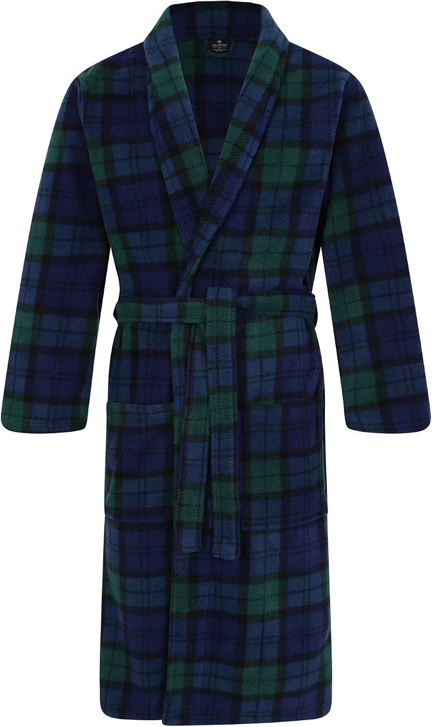 John Christian Heren Fleece Kamerjas Tartan Patroon
