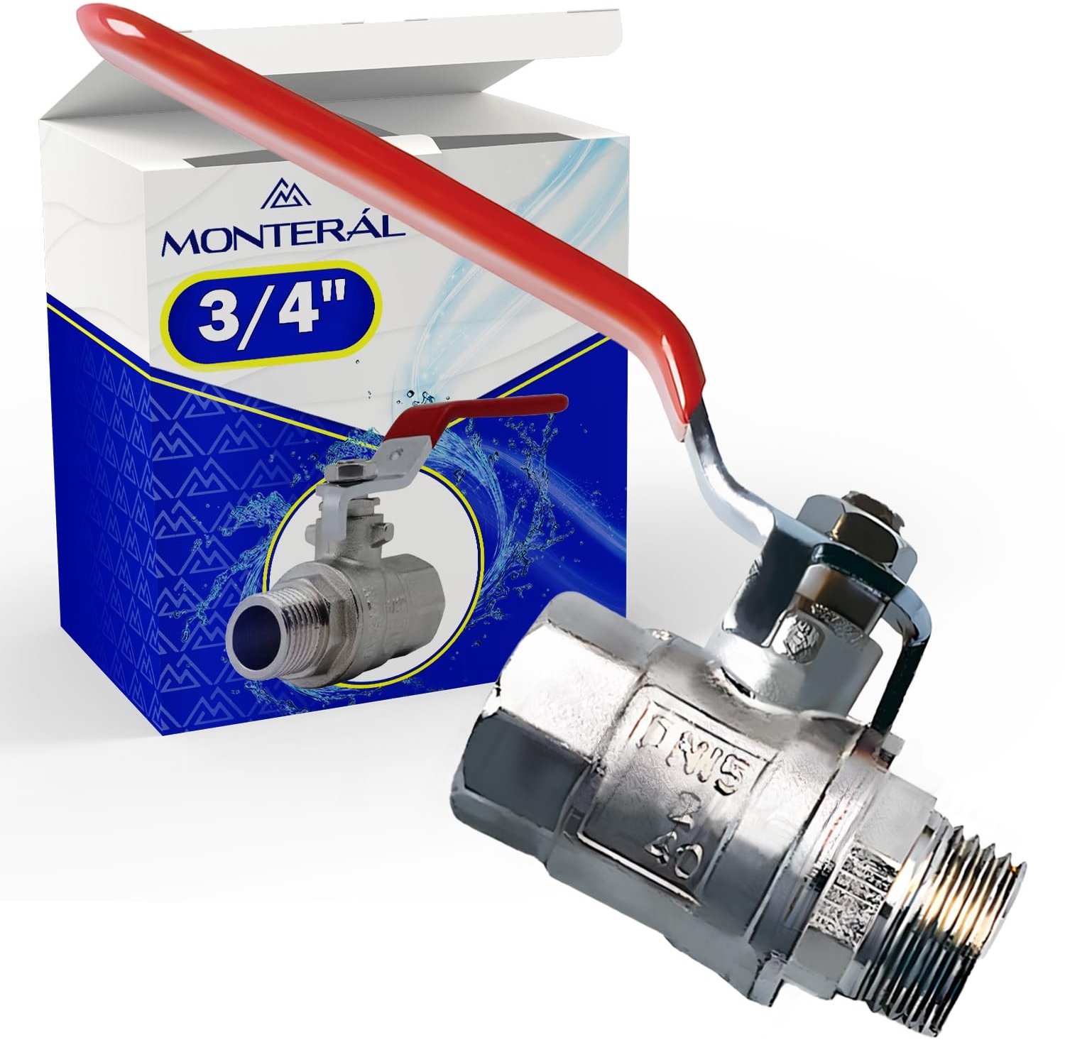 Kogelklep Koper 3/4 inch met PTFE Afdichtingen