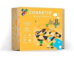 CONNETIX - Magnetisch Tegels - Wegen Hellingen en Kruispunten Verpakking - 16 Stuks - Magnetisch Speelgoed