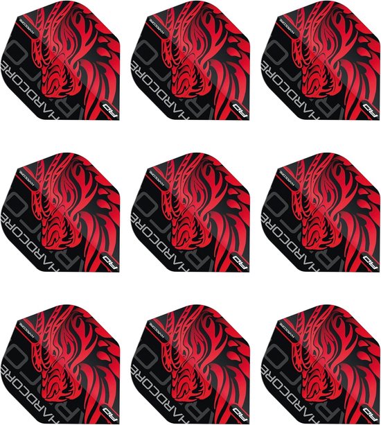 RED DRAGON - Jonny Clayton Hardcore Dragon standard Dartvluchten - 3 sets per pakket (9 dartvluchten in totaal) van Red Dragon — afbeelding 4