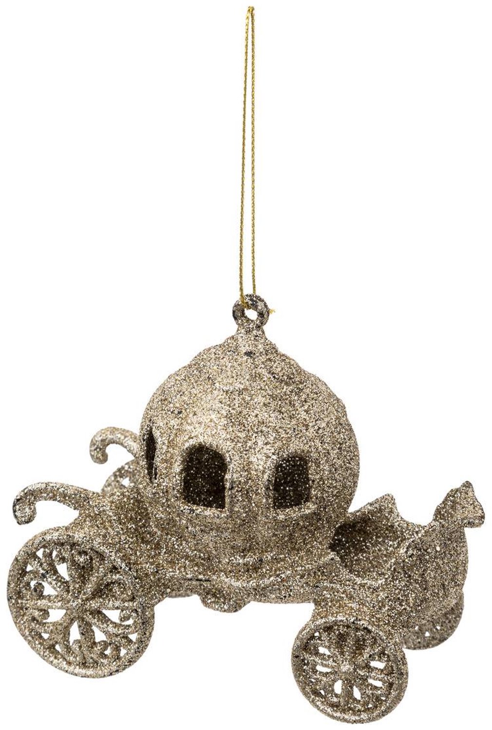 Feeric lights & Christmas Gouden plastic kerstkoets, 11 cm Doré