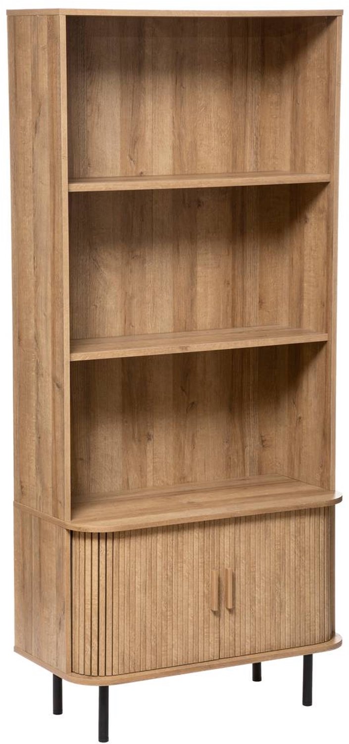 Atmosphera Créateur d'intérieur® Boekenkast met 2 deuren en 3 planken in eikenlook COLVA Beige