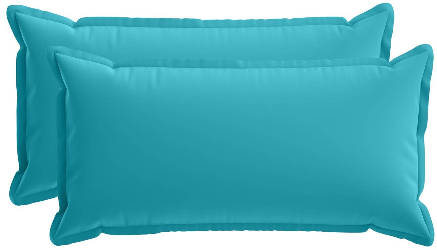 vidaXL Dekenkussen - 2 - st - HOUTEN - Turquoise - 40 - x - 80 - cm - Polyester