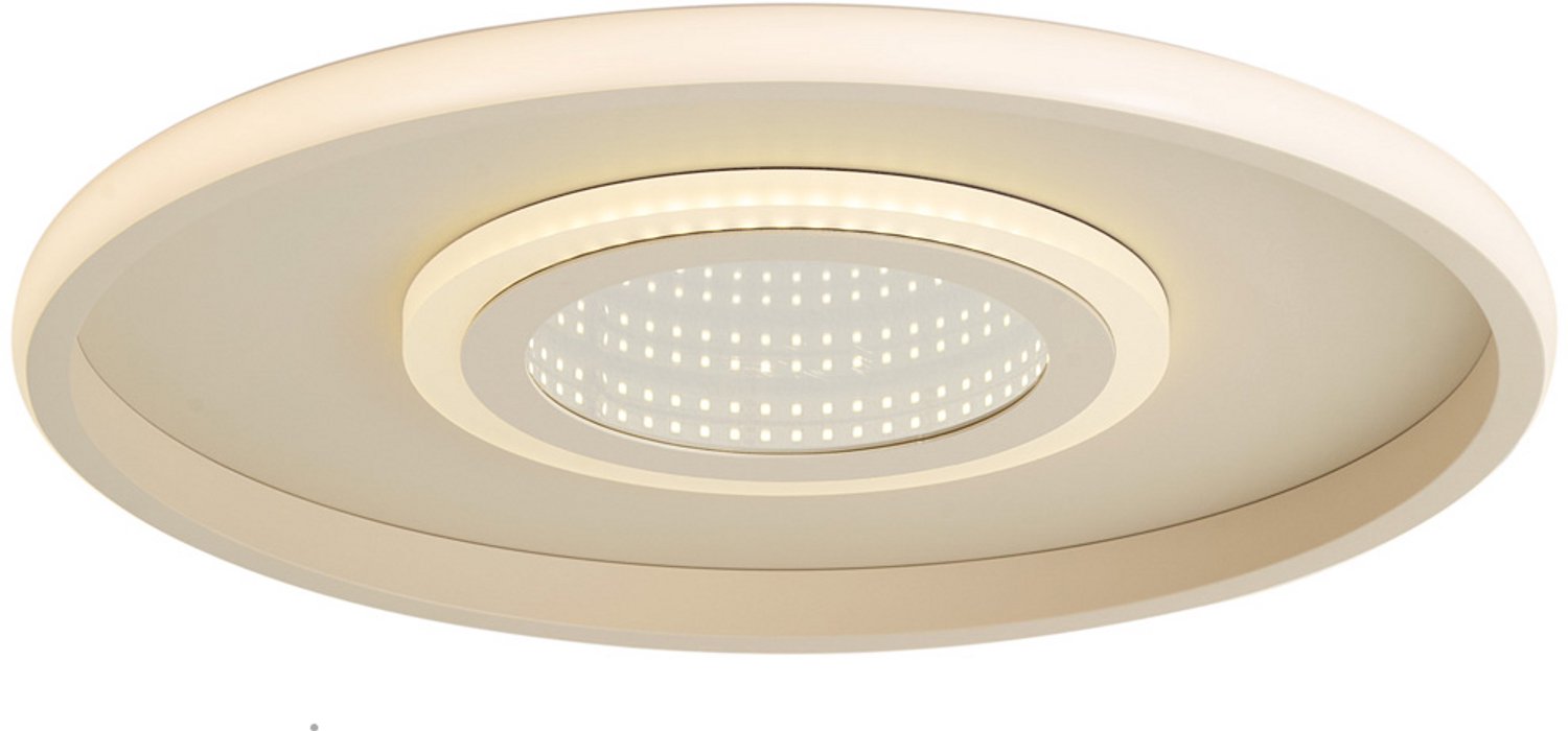 Qazqa led moderne plafondlamp, plafonniere - Frini - wit, rond, 40cm, ideaal als home-office, kantoor, hal, slaapkamer en woonkamer lamp