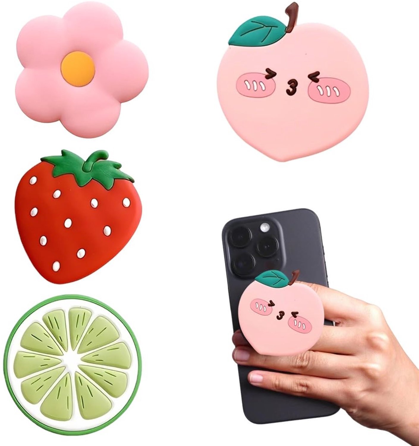 Set van 4 Telefoonhandgrepen voor Veilige Grip