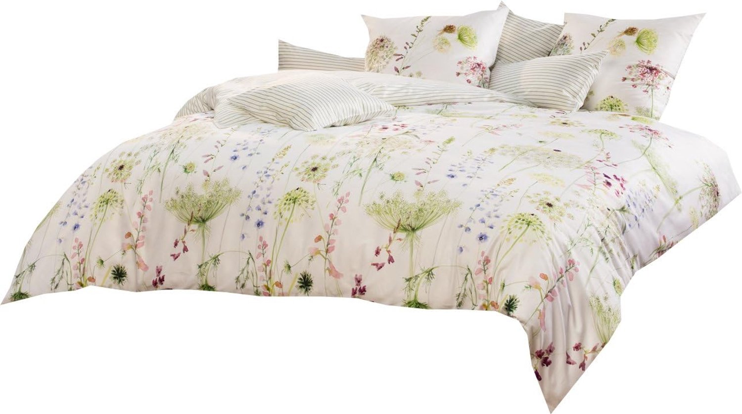 Estella Meadow Dekbedovertrek Groen 135x200 + 80x80 - 100% Katoen
