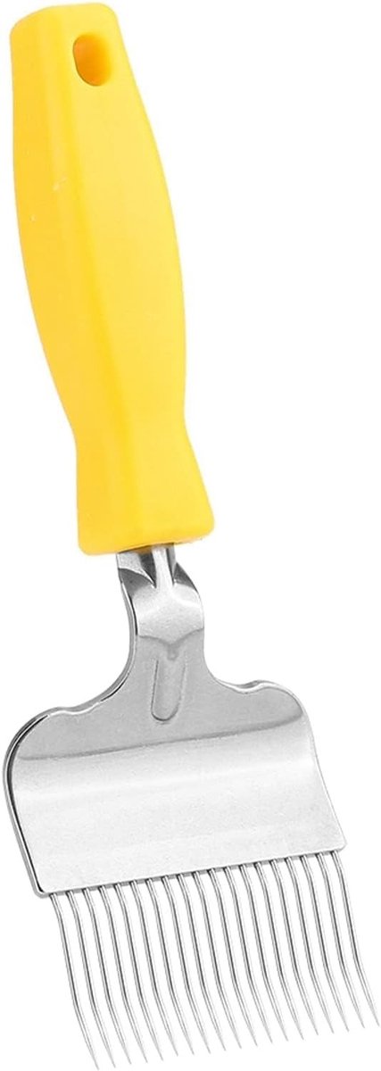Roestvrijstalen ontzegelfork voor bijenkorf - Ideaal voor honingextractie en bijenhouden, duurzaam en efficiënt hulpmiddel