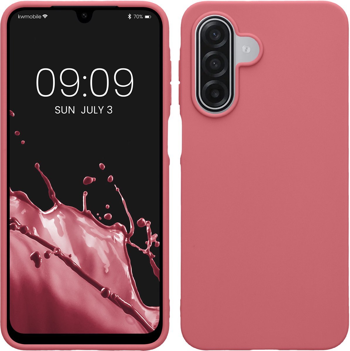kwmobile telefoonhoesje geschikt voor Samsung Galaxy A18 4G / 5G - Hoesje voor smartphone - Back cover in donkerroze