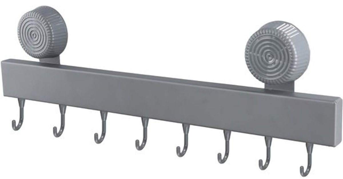 40 cm haakstrip voor keuken met 20 kg draagvermogen - zuignap, 8 verplaatsbare haken - voor keuken, badkamer en slaapkamer