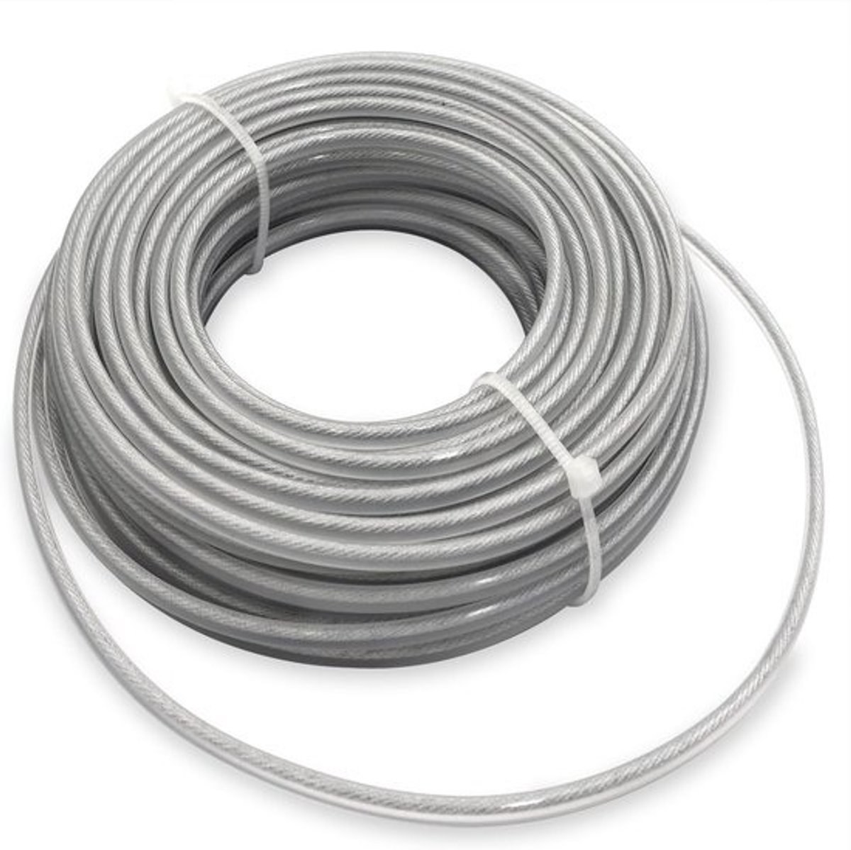 Duurzame Ronde Stalen Kern Gras Trimmer Draad 2.4mm x 15m - Sterke Onkruid Strimmer Touw met Nylon Bescherming voor Tuinonderhoud en Landschapsverzorging