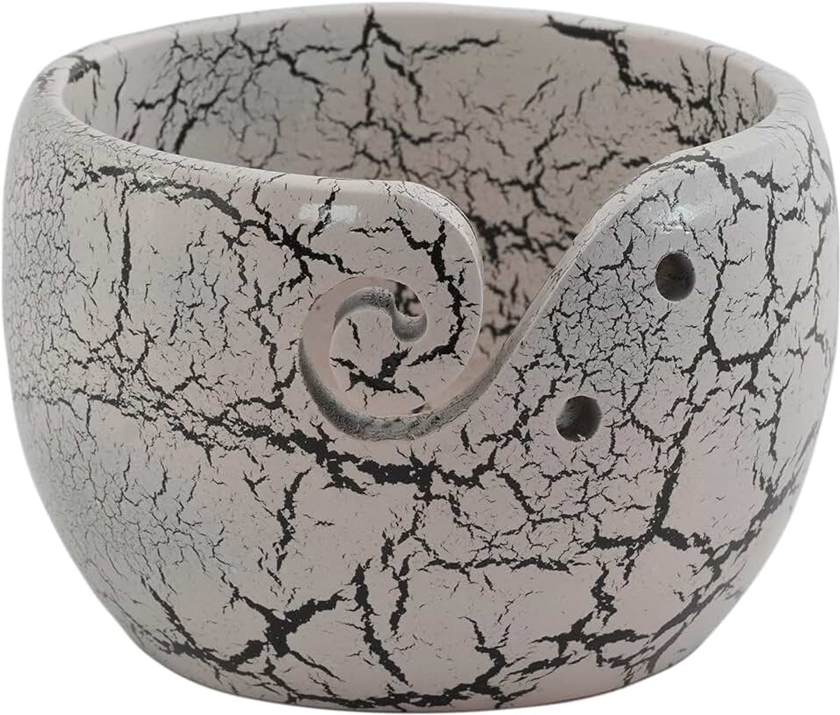 Garenkom om te breien, handgemaakte garenopbergkom, garenhouder, decoratieve garenkom, grote garenkom beste cadeau-idee 17,8 x 10,2 cm (WYB)