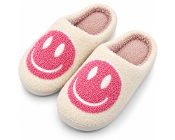 Smiley pantoffel roze maat 35/36