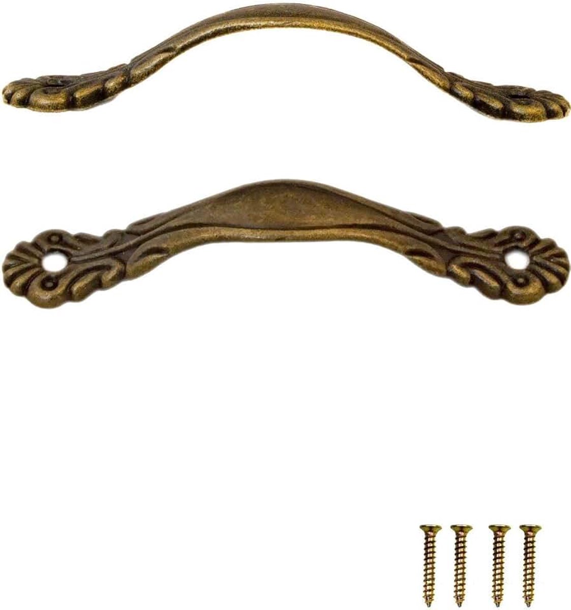 Fuxxer Stilo, 2 x schuifladen, brons antiek ijzeren design, voor schuifdeuren, buffetten, kisten, commode in vintage landhuisstijl, 65 x 11 mm incl. 4 schroeven, 2-delige set